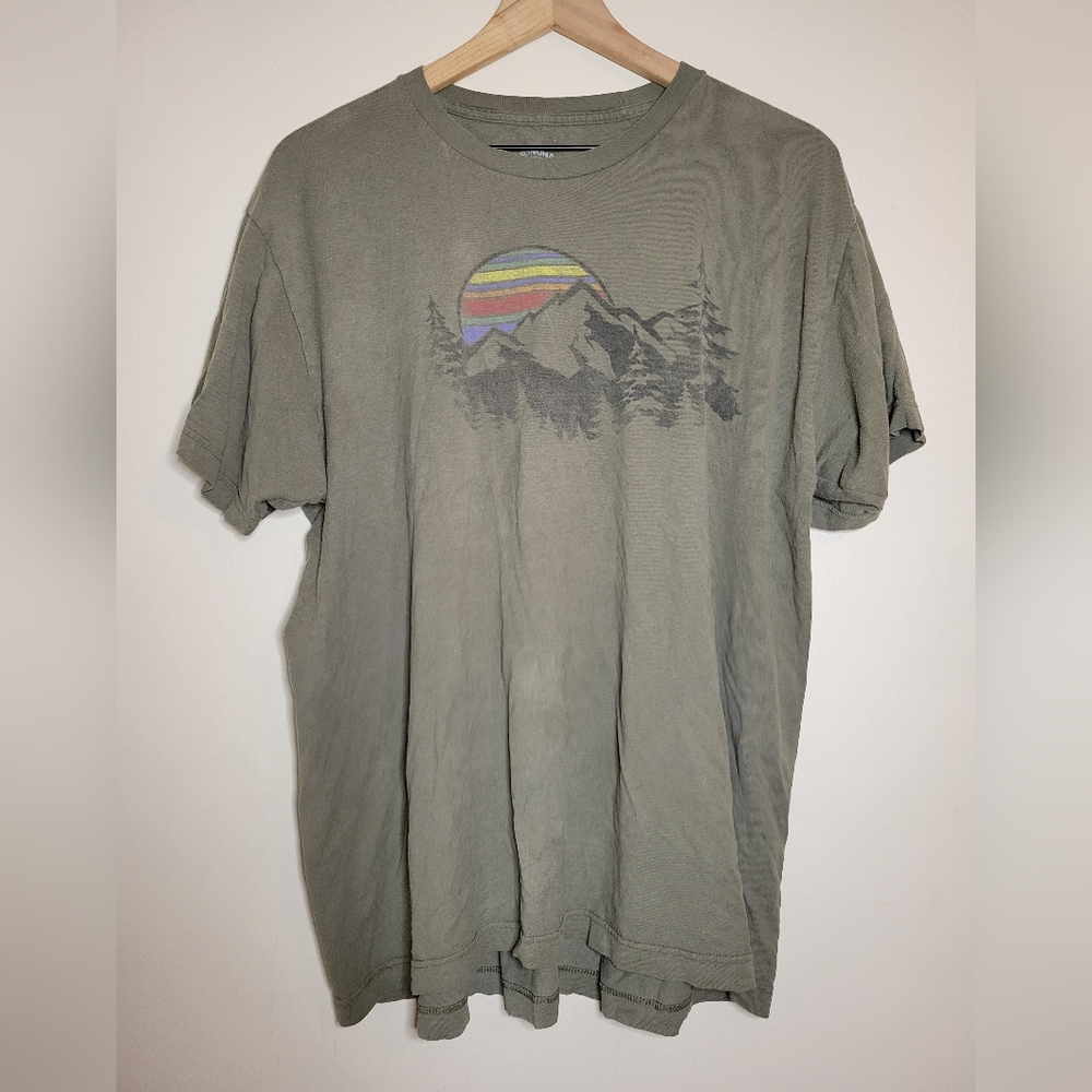 sonoma goods life olive green t shirt, xl
